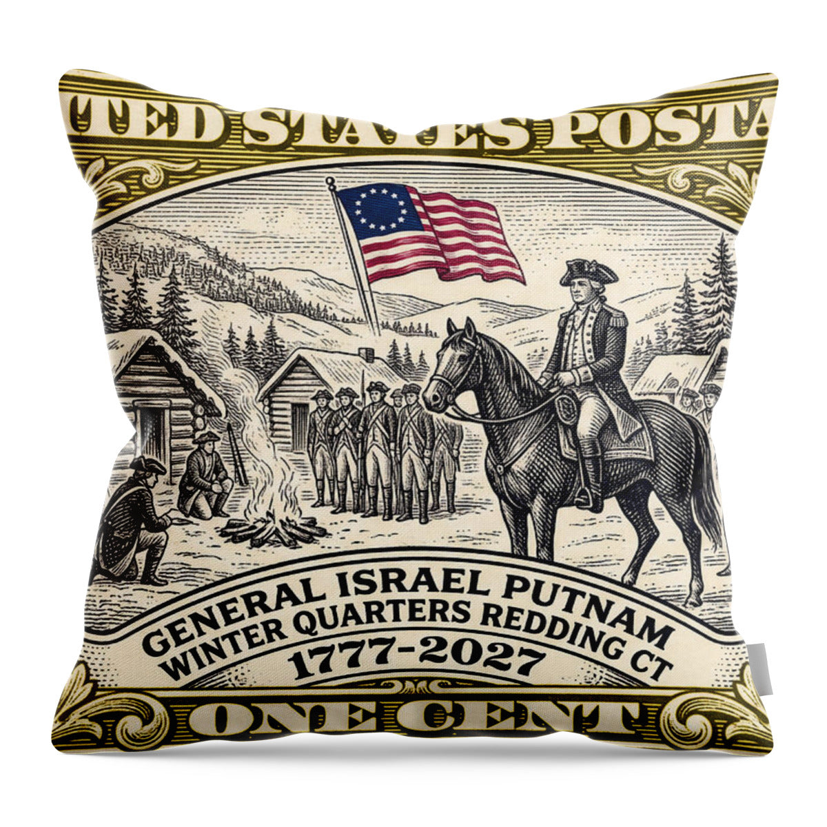 Putnam at Redding 1c 1 - Throw Pillow