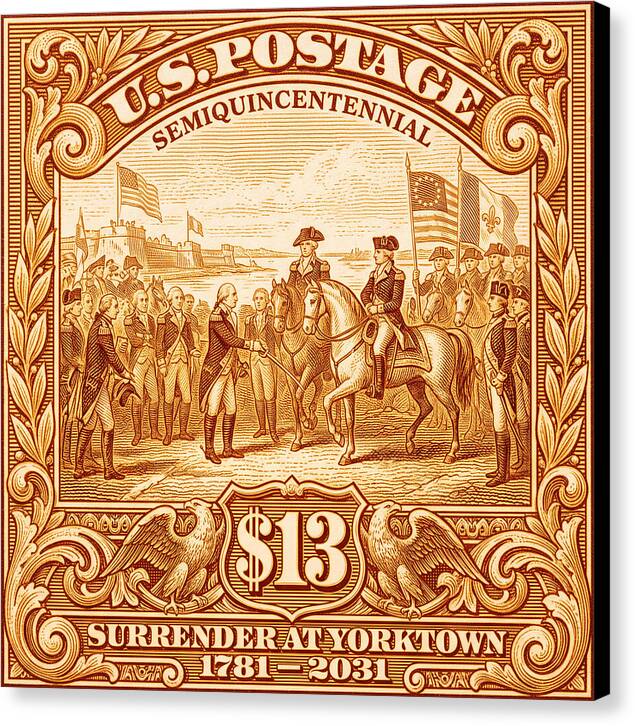 Surrender at Yorktown $13 1 - Canvas Print