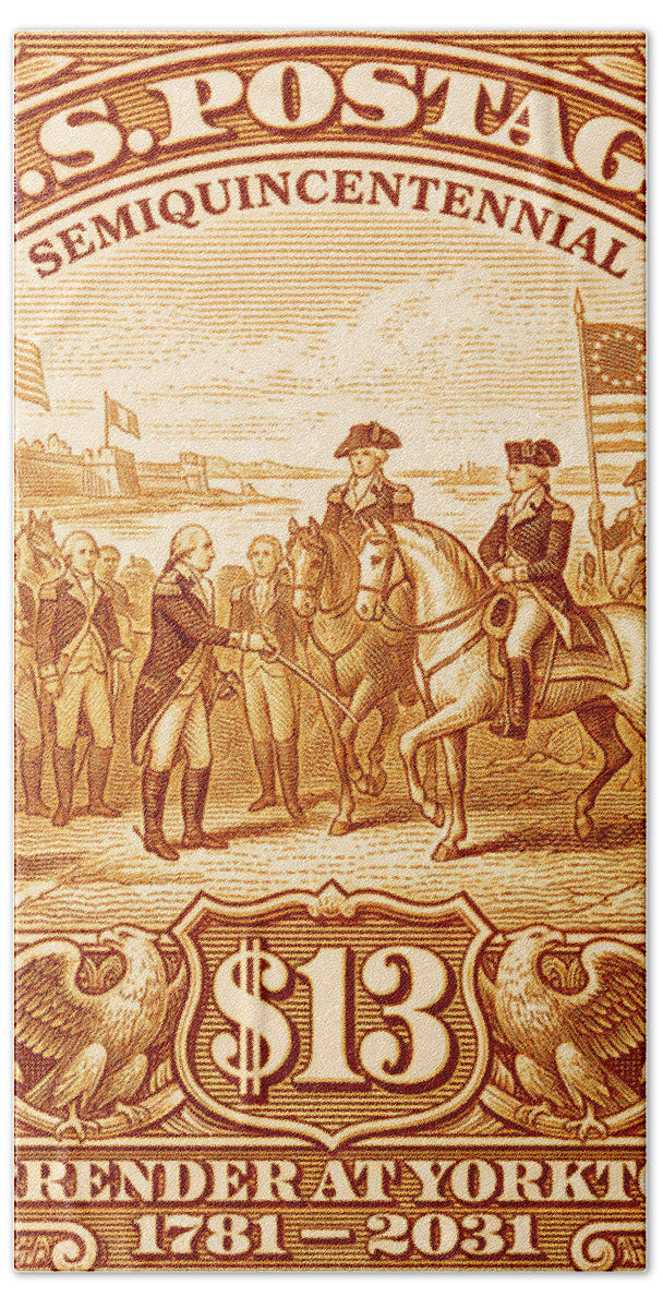 Surrender at Yorktown $13 1 - Beach Towel