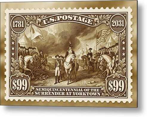 Surrender at Yorktown $99 1 - Metal Print