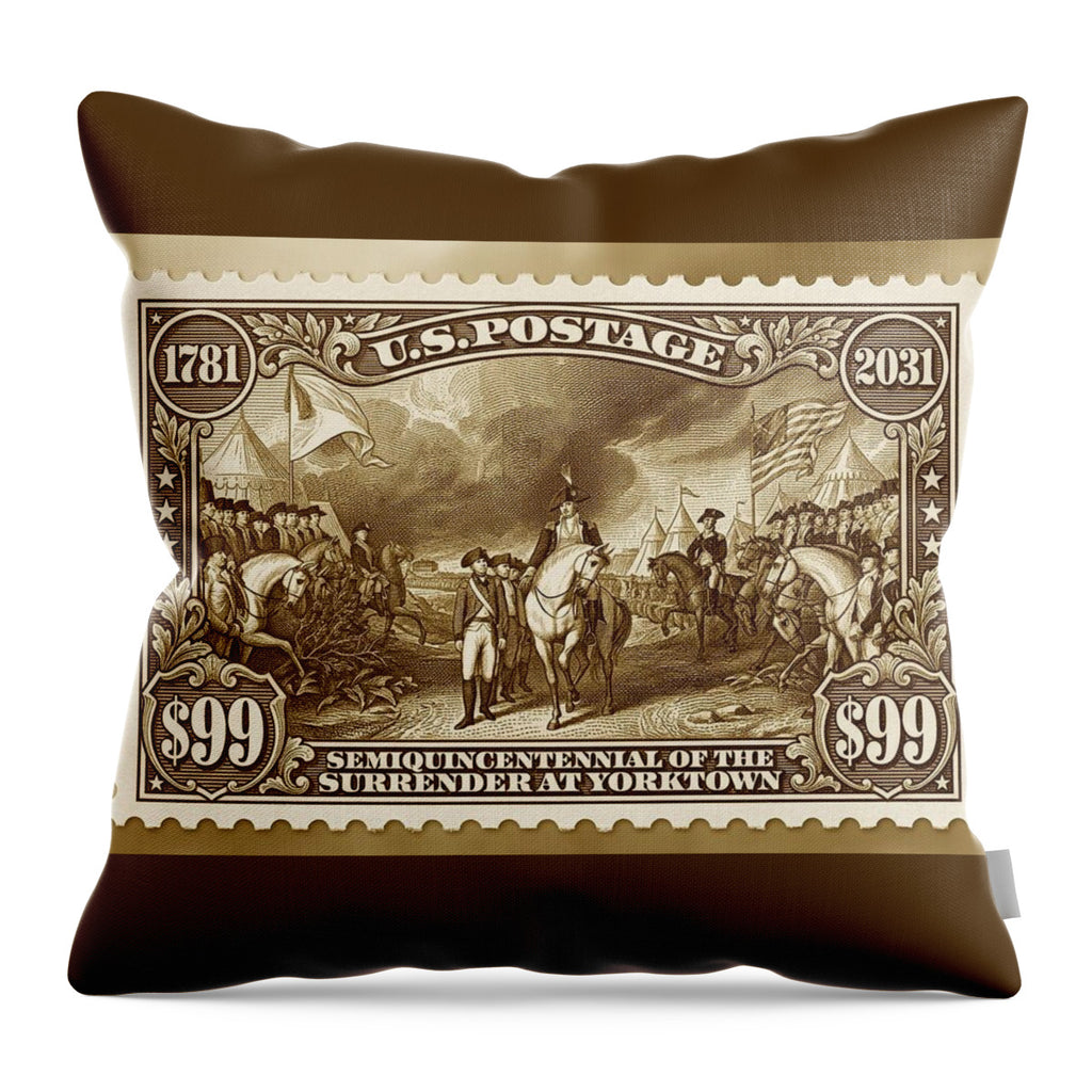 Surrender at Yorktown $99 1 - Throw Pillow