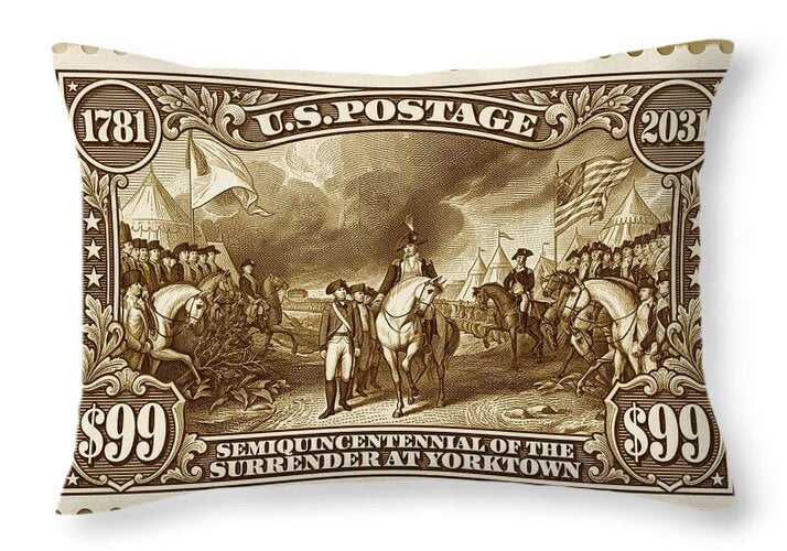 Surrender at Yorktown $99 1 - Throw Pillow