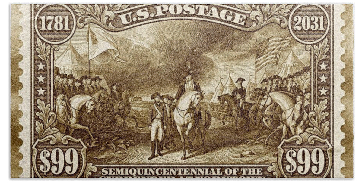 Surrender at Yorktown $99 1 - Bath Towel