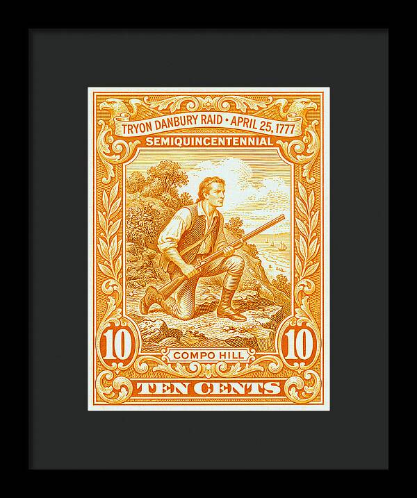 Tryon Danbury Raid 10c 1 - Framed Print
