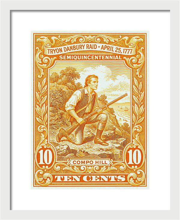 Tryon Danbury Raid 10c 1 - Framed Print