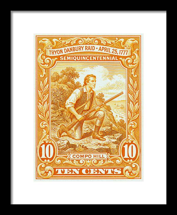 Tryon Danbury Raid 10c 1 - Framed Print