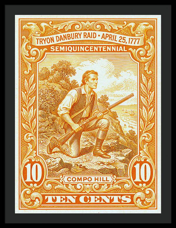 Tryon Danbury Raid 10c 1 - Framed Print