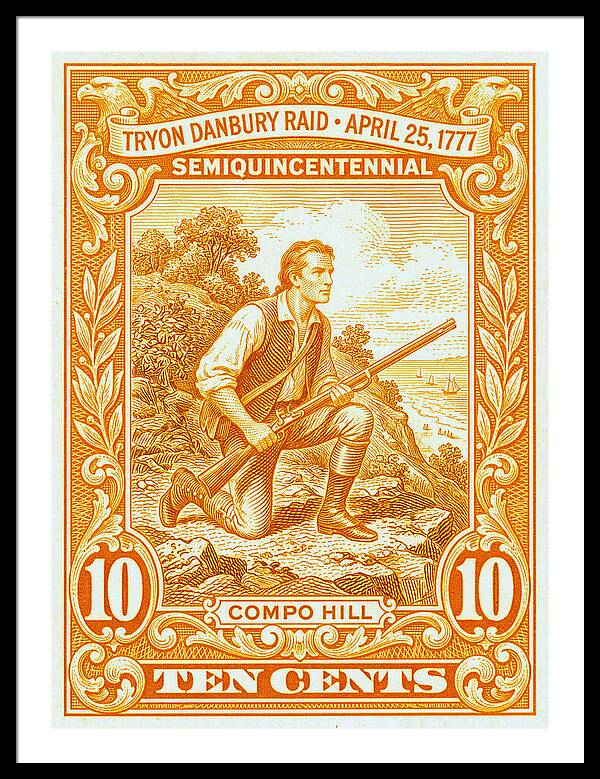 Tryon Danbury Raid 10c 1 - Framed Print