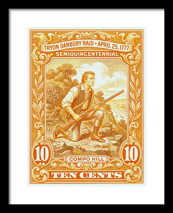 Tryon Danbury Raid 10c 1 - Framed Print