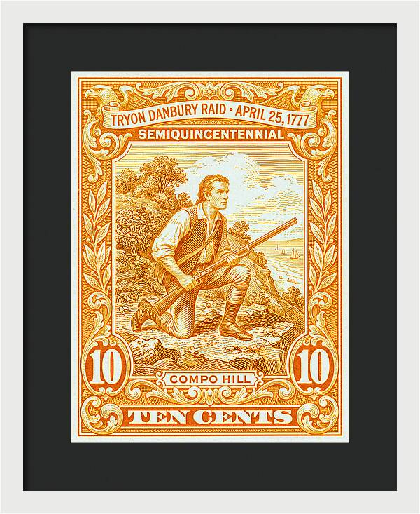 Tryon Danbury Raid 10c 1 - Framed Print