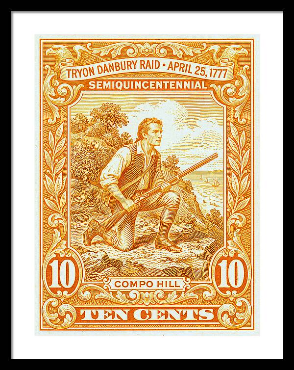 Tryon Danbury Raid 10c 1 - Framed Print