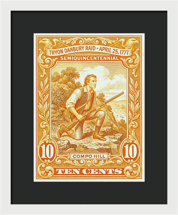 Tryon Danbury Raid 10c 1 - Framed Print