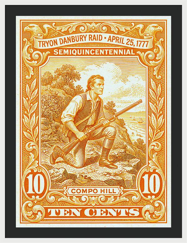 Tryon Danbury Raid 10c 1 - Framed Print