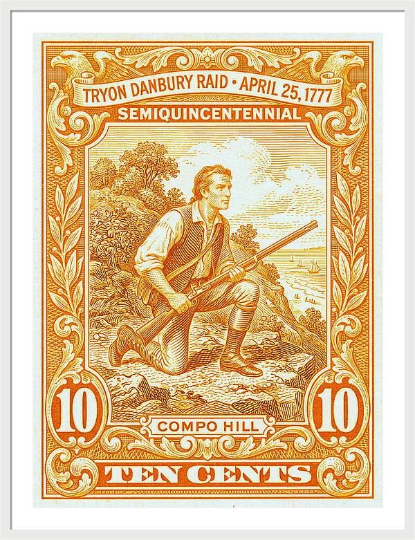 Tryon Danbury Raid 10c 1 - Framed Print