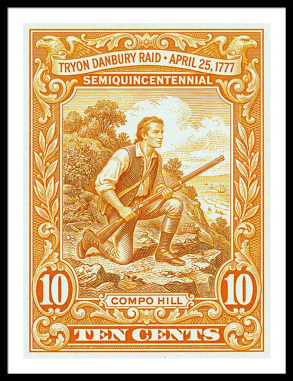Tryon Danbury Raid 10c 1 - Framed Print