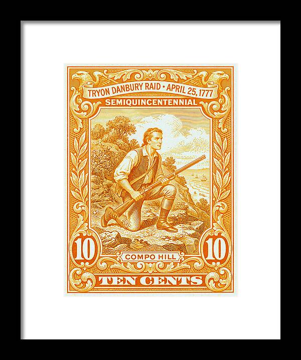 Tryon Danbury Raid 10c 1 - Framed Print