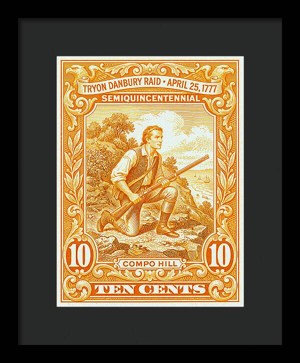 Tryon Danbury Raid 10c 1 - Framed Print
