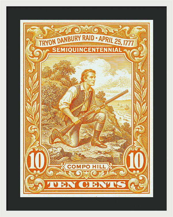 Tryon Danbury Raid 10c 1 - Framed Print