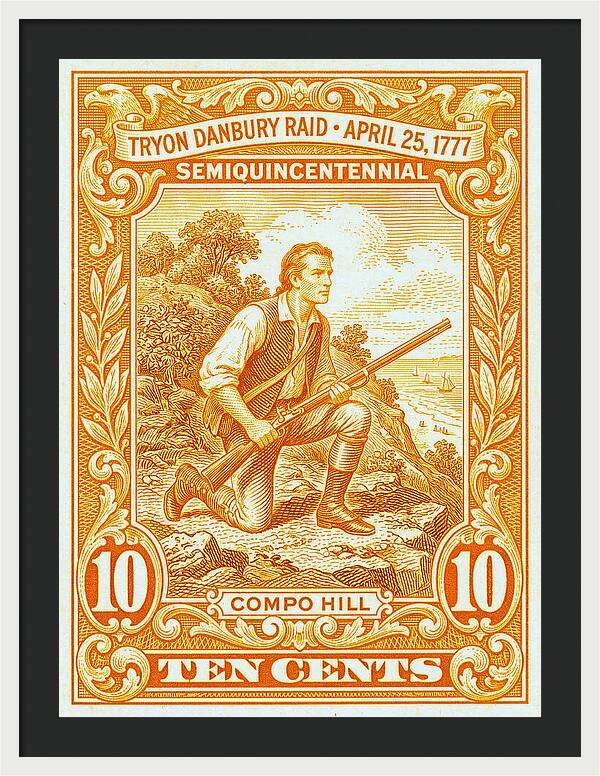 Tryon Danbury Raid 10c 1 - Framed Print