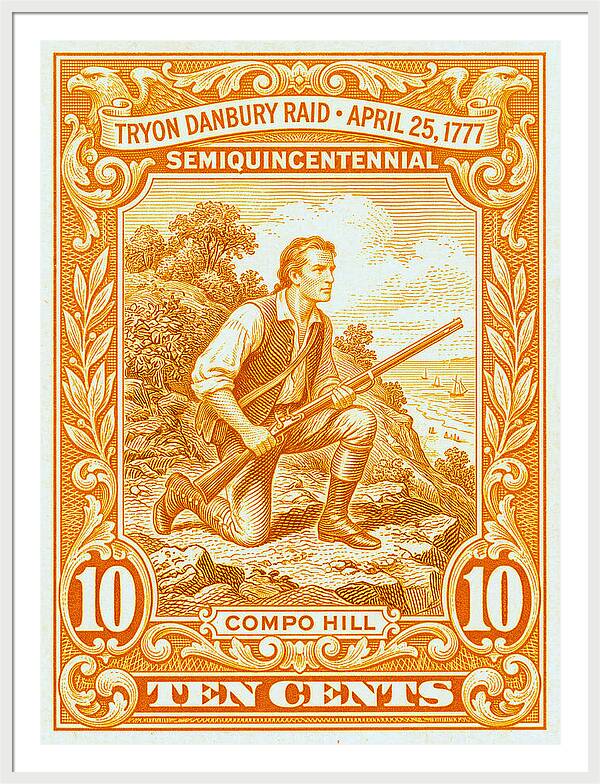 Tryon Danbury Raid 10c 1 - Framed Print