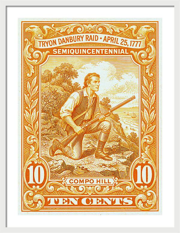 Tryon Danbury Raid 10c 1 - Framed Print