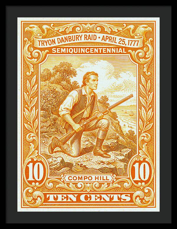 Tryon Danbury Raid 10c 1 - Framed Print