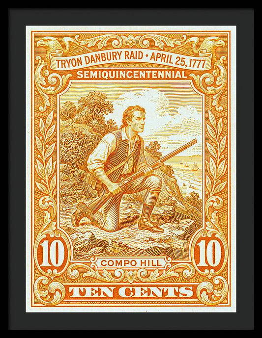 Tryon Danbury Raid 10c 1 - Framed Print
