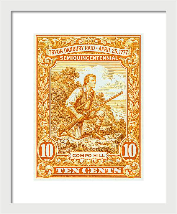 Tryon Danbury Raid 10c 1 - Framed Print