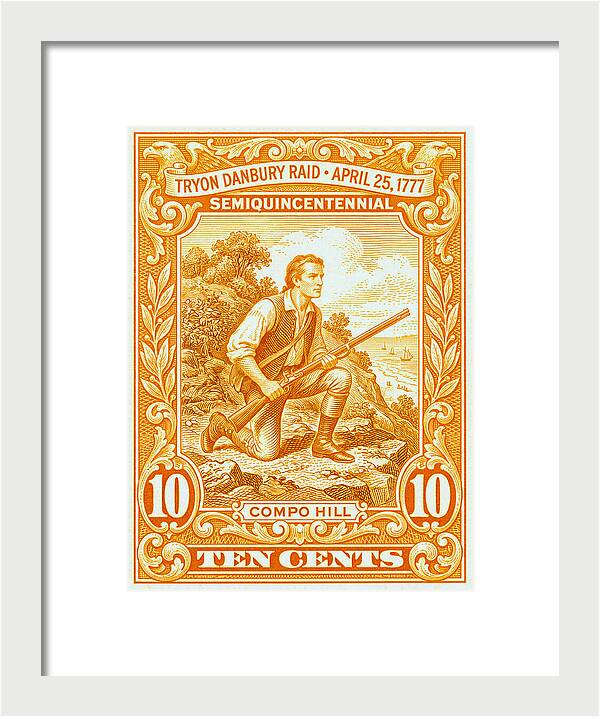 Tryon Danbury Raid 10c 1 - Framed Print