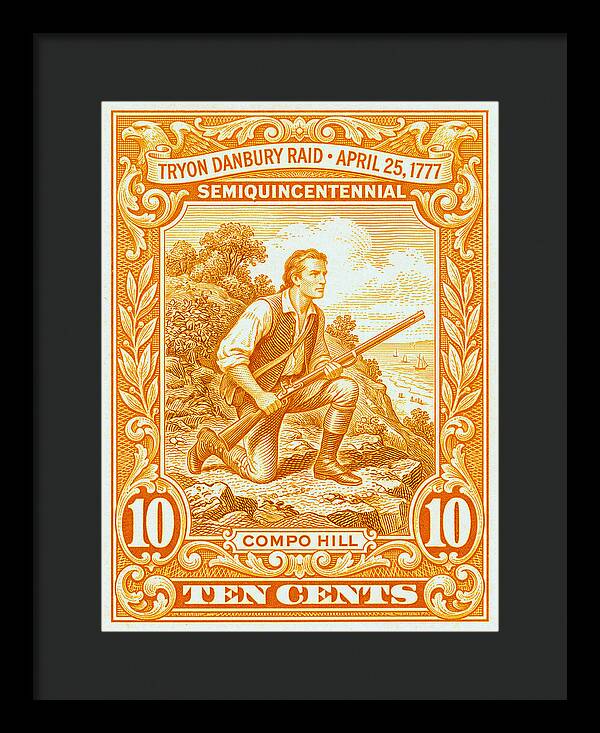 Tryon Danbury Raid 10c 1 - Framed Print