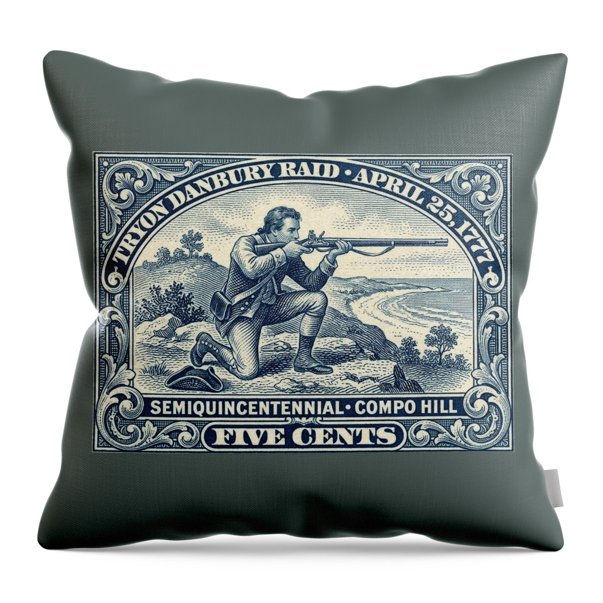 Tryon Danbury Raid 5c 1 - Throw Pillow