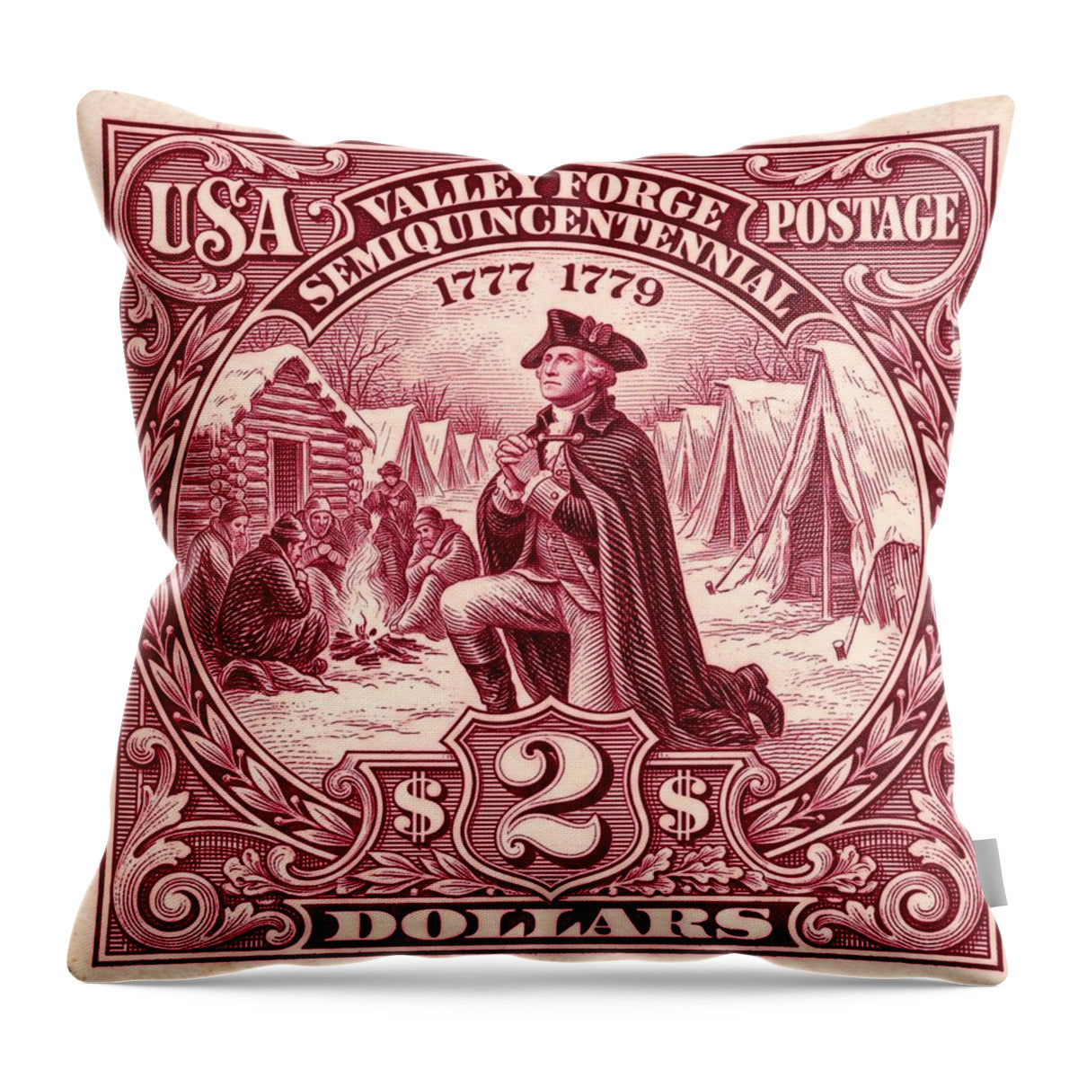 Valley Forge $2 1 - Throw Pillow