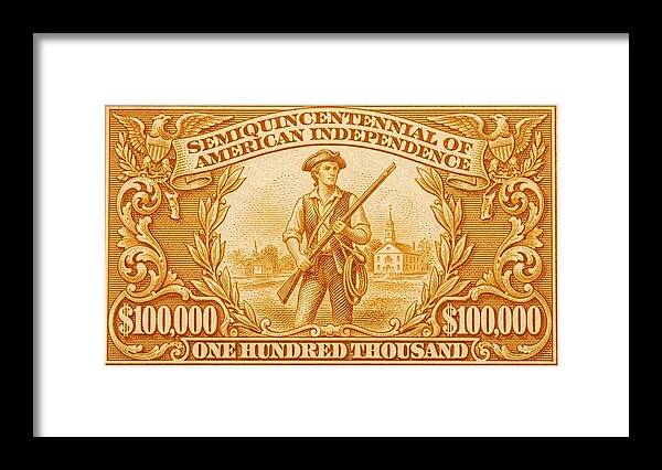 American Independence $100,000 2 - Framed Print