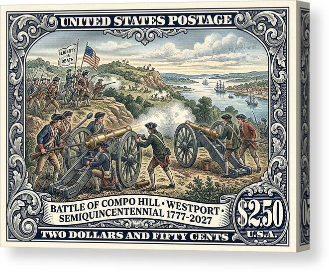 Battle of Compo Hill $2.50 3 - Canvas Print