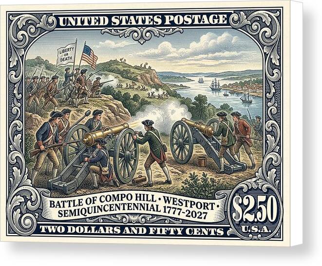 Battle of Compo Hill $2.50 3 - Canvas Print