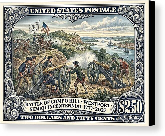 Battle of Compo Hill $2.50 3 - Canvas Print