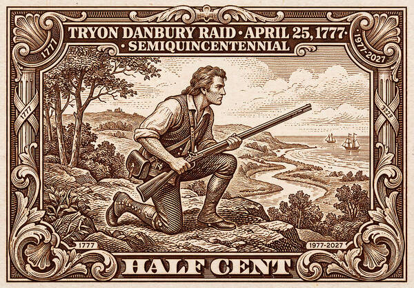 Tryon Danbury Raid 1/2c 2 - Art Print