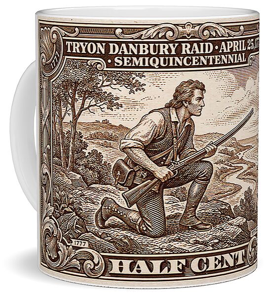Tryon Danbury Raid 1/2c 2 - Mug