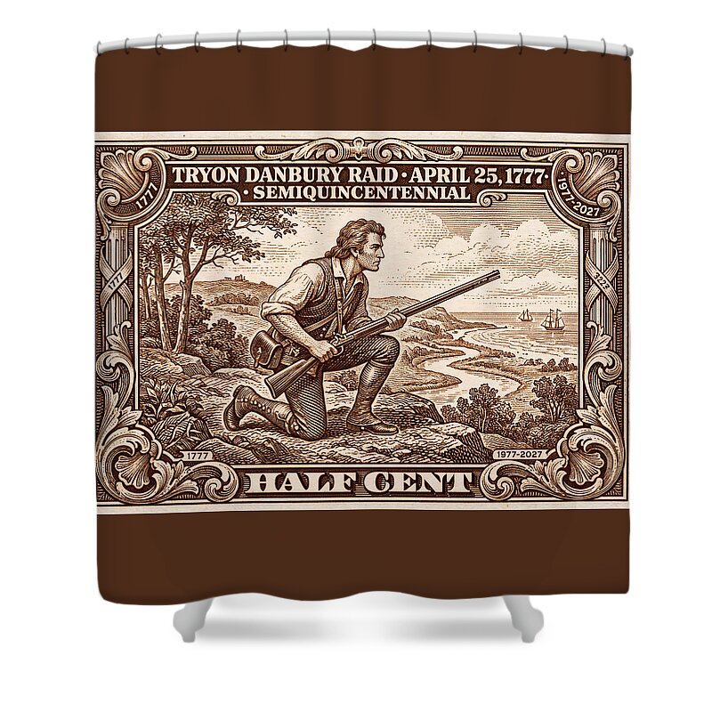 Tryon Danbury Raid 1/2c 2 - Shower Curtain
