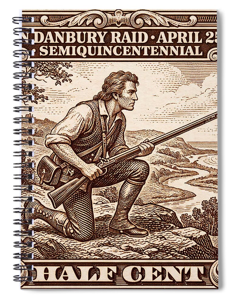 Tryon Danbury Raid 1/2c 2 - Spiral Notebook