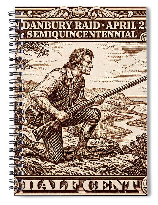 Tryon Danbury Raid 1/2c 2 - Spiral Notebook