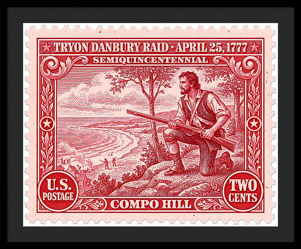 Tryon Danbury Raid 2c 2 - Framed Print