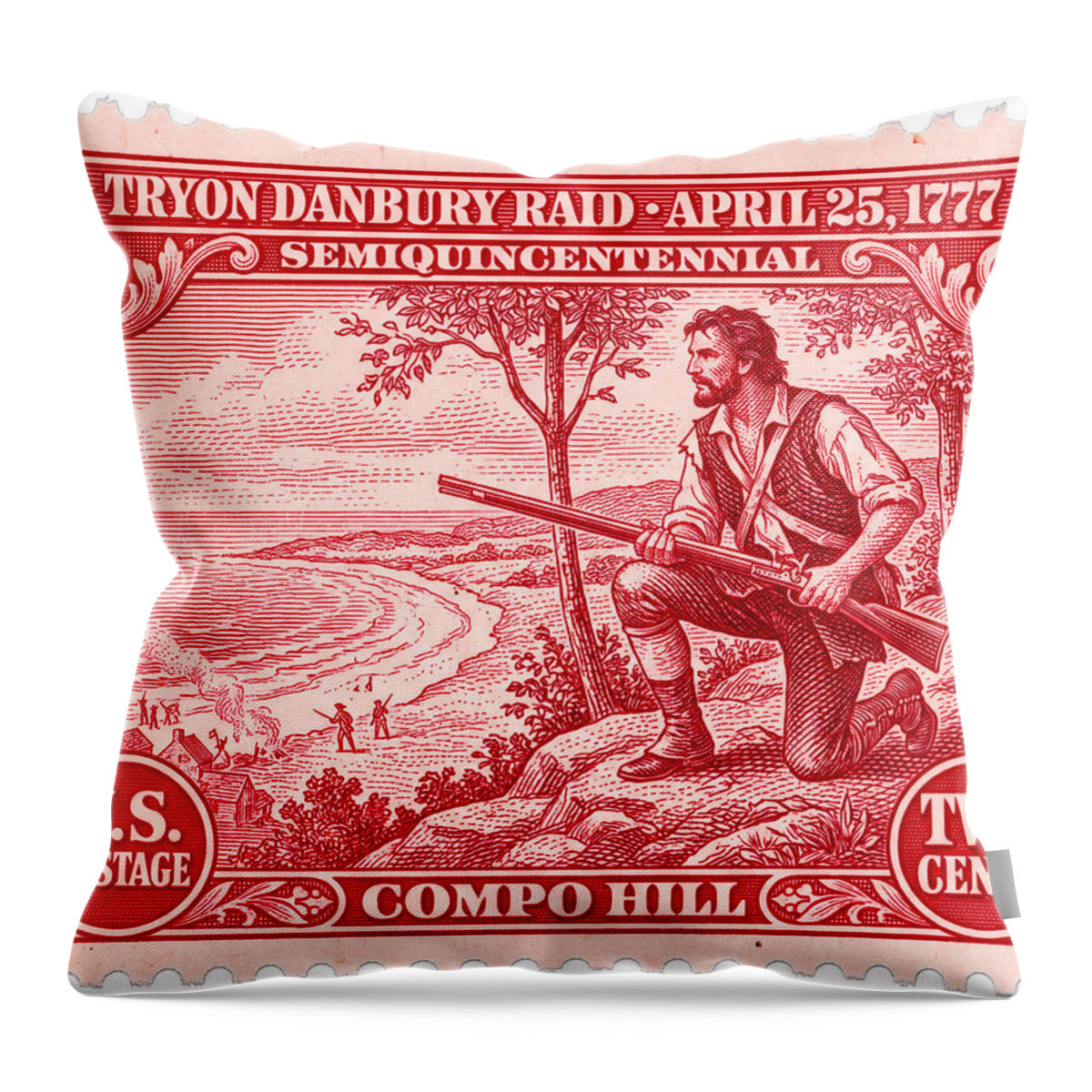 Tryon Danbury Raid 2c 2 - Throw Pillow