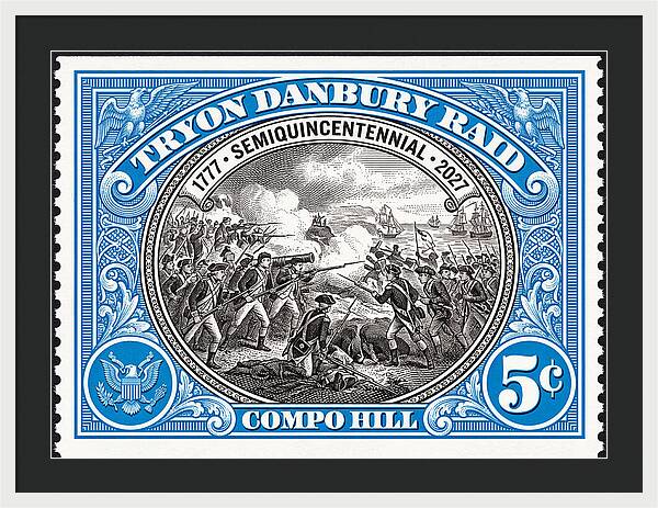 Tryon Danbury Raid 5c 2 - Framed Print