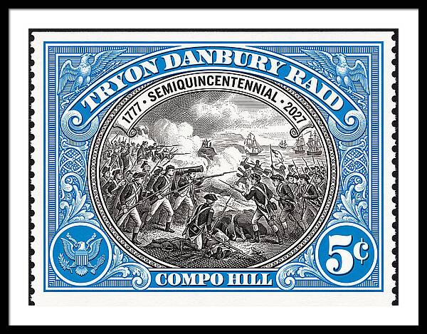 Tryon Danbury Raid 5c 2 - Framed Print