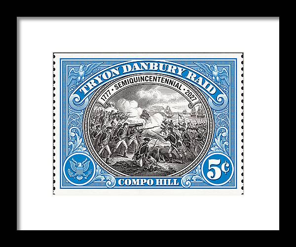 Tryon Danbury Raid 5c 2 - Framed Print