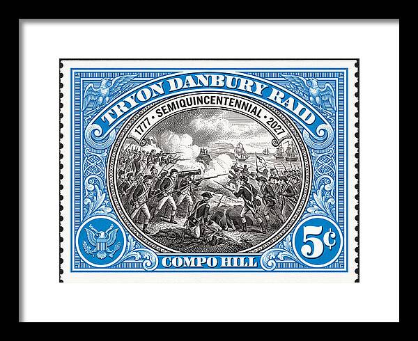 Tryon Danbury Raid 5c 2 - Framed Print