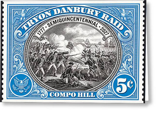 Tryon Danbury Raid 5c 2 - Greeting Card