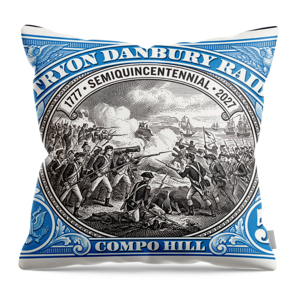 Tryon Danbury Raid 5c 2 - Throw Pillow