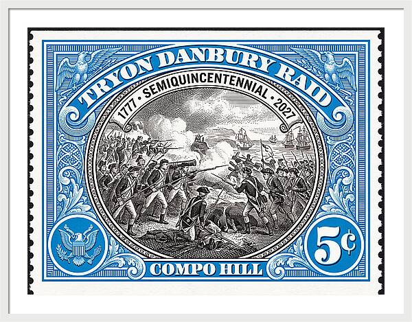 Tryon Danbury Raid 5c 2 - Framed Print